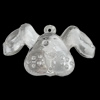 Transparent Acrylic Pendant, Animal 45x25mm Hole:2mm, Sold by Bag 