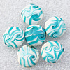 Lampwork Beads, Flat round 20x10mm, Hole:About 2mm, Sold by PC
