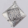 Pendant Zinc Alloy Jewelry Findings Lead-free, 33x37mm Hole:2mm, Sold by Bag