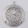 Pendant Zinc Alloy Jewelry Findings Lead-free, 27x32mm Hole:2mm, Sold by Bag