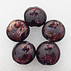 Silver Foil Lampwork Beads, Flat round 20x10mm, Hole:About 2mm, Sold by PC