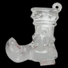 Transparent Acrylic Pendant, Boot 44x36mm Hole:2mm, Sold by Bag 