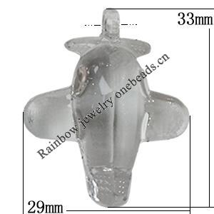 Transparent Acrylic Pendant, 33x29mm Hole:2mm, Sold by Bag 