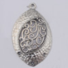 Pendant Zinc Alloy Jewelry Findings Lead-free, 25x41mm Hole:2mm, Sold by Bag