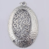 Pendant Zinc Alloy Jewelry Findings Lead-free, 25x39mm Hole:2mm, Sold by Bag