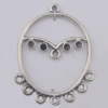 Connector Zinc Alloy Jewelry Findings Lead-free, 32x43mm Hole:2mm, Sold by Bag