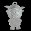 Transparent Acrylic Pendant, Animal 38x27mm Hole:2mm, Sold by Bag 