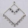 Connector Zinc Alloy Jewelry Findings Lead-free, 43x47mm Hole:2mm, Sold by Bag