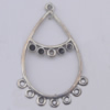 Connector Zinc Alloy Jewelry Findings Lead-free, 30x48mm Hole:2mm, Sold by Bag