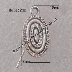 Earring Zinc Alloy Jewelry Findings Lead-free, 18x10mm Hole:2mm, Sold by Pair