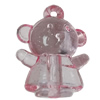 Transparent Acrylic Pendant, Animal 25x18mm Hole:1mm, Sold by Bag 