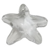 Transparent Acrylic Pendant, Star 30mm Hole:1mm, Sold by Bag 