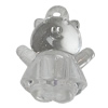 Transparent Acrylic Pendant, Animal 30x22mm Hole Big:6mm Small:2mm, Sold by Bag 