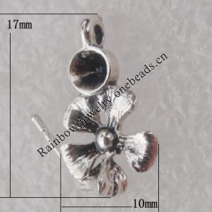 Earring Zinc Alloy Jewelry Findings Lead-free, 10x17mm Hole:2mm, Sold by Pair