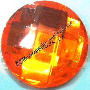 Taiwan Acrylic Cabochons,Faceted Flat Round, 6mm in diameter,Sold by Bag