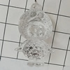 Transparent Acrylic Pendant, Children 37x19mm Hole:2mm, Sold by Bag 