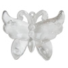 Transparent Acrylic Pendant, Butterfly 31x41mm Hole:1.5mm, Sold by Bag 
