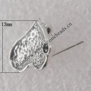 Earring Zinc Alloy Jewelry Findings Lead-free, 13mm Hole:2mm, Sold by Pair