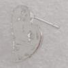 Earring Zinc Alloy Jewelry Findings Lead-free, 11x13mm Hole:2mm, Sold by Pair