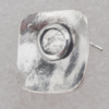 Earring Zinc Alloy Jewelry Findings Lead-free, 16x16mm Hole:2mm, Sold by Pair