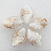 Gold Sand Lampwork Beads, Twist Leaf 28x17x7mm, Hole:About 2mm, Sold by PC