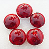 Silver Foil Lampwork Beads, Flat round 28x13mm, Hole:About 2mm, Sold by PC