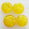 Silver Foil Lampwork Beads, Flat round 20x10mm, Hole:About 2mm, Sold by PC