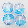 Silver Foil Lampwork Beads, Flat Round 28x13mm, Hole:About 2mm, Sold by PC