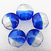Silver Foil Lampwork Beads, Flat Round 28x13mm, Hole:About 2mm, Sold by PC