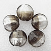 Silver Foil Lampwork Beads, Flat Round 28x13mm, Hole:About 2mm, Sold by PC