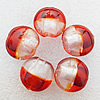 Silver Foil Lampwork Beads, Flat Round 28x13mm, Hole:About 2mm, Sold by PC