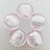 Silver Foil Lampwork Beads, Flat Round 28x13mm, Hole:About 2mm, Sold by PC