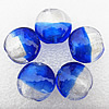 Silver Foil Lampwork Beads, Flat Round 20x10mm, Hole:About 2mm, Sold by PC