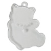 Transparent Acrylic Pendant, Bear 56x46mm Hole:3.5mm, Sold by Bag