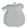 Transparent Acrylic Pendant, 51x47mm Hole:3.5mm, Sold by Bag 