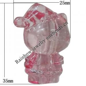 Transparent Acrylic Bead, 25x35mm, Sold by Bag 