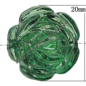 Transparent Acrylic Beads, Flower 20mm Hole:2mm, Sold by Bag