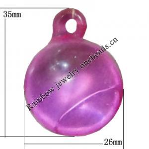 Transparent Acrylic Bead, 35x26mm, Sold by Bag 
