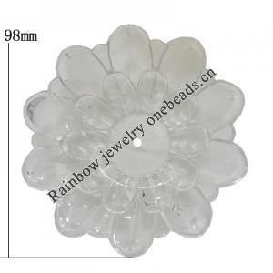 Transparent Acrylic Bead, 26x98mm, Sold by Bag 