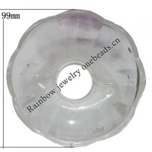 Transparent Acrylic Bead, 99mm, Sold by Bag 