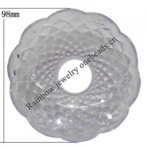 Transparent Acrylic Bead, 98mm Hole:27mm, Sold by Bag 