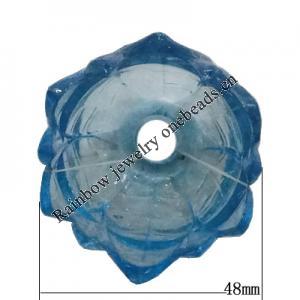 Transparent Acrylic Bead, 48x33mm Hole:10mm, Sold by Bag 