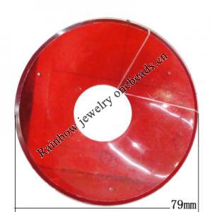 Transparent Acrylic Donut, 79mm Hole:26mm Sold by Bag 