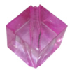Transparent Acrylic Bead, Cube 27x27mm Hole:6mm, Sold by Bag 