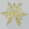 Transparent Acrylic Bead, Snowflake 131x150mm Hole:6mm, Sold by Bag 