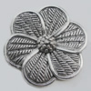 Pendant Zinc Alloy Jewelry Findings Lead-free, Flower 36mm Hole:5mm, Sold by Bag