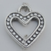 Pendant Zinc Alloy Jewelry Findings Lead-free, 14x13mm Hole:2mm, Sold by Bag