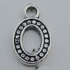Pendant Zinc Alloy Jewelry Findings Lead-free, 16x10mm Hole:2.5mm, Sold by Bag