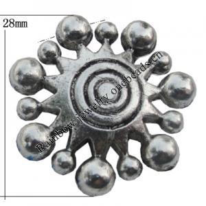 Pendant Zinc Alloy Jewelry Findings Lead-free, 28mm Hole:3.5mm, Sold by Bag