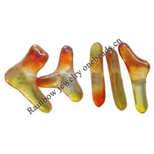Dichroic Plastic Beads, Nugget 15x2mm-18x12mm Hole:0.2mm, Sold by Bag